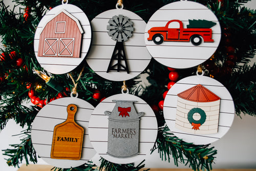 Farmhouse Image Ornaments