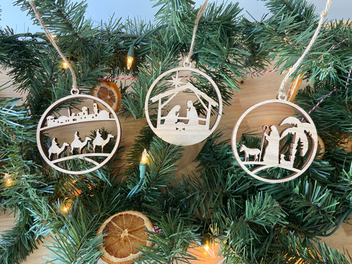 Nativity Ornaments - Set of 3